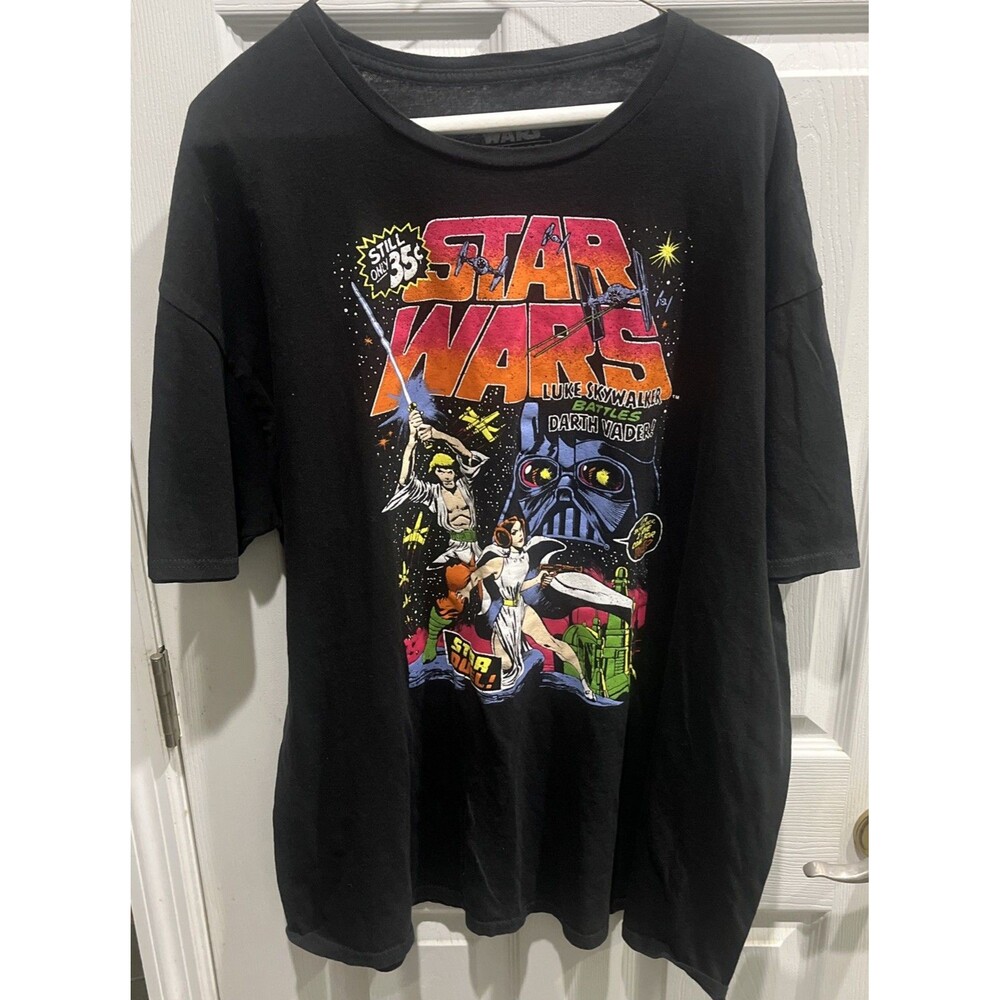 Star Wars Luke Skywalker Battles Darth Vader! Star Dual T Shirt 3xl VTG